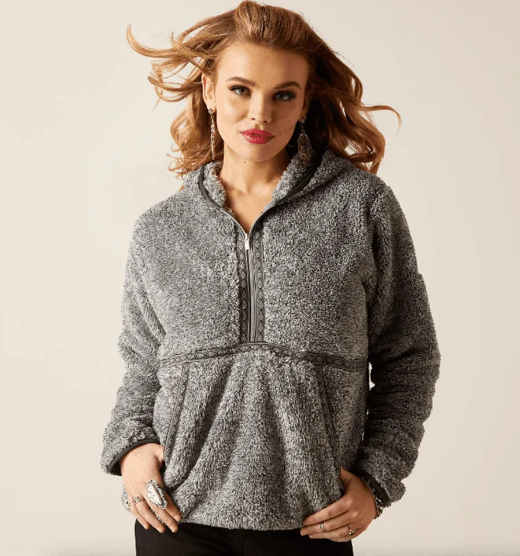 Ariat Women's Salt & Pepper Lurex Berber 1/2 Zip Hoodie 10047244 Hoodie with Gradient Ombre Colorful Ariat Women's Salt & Pepper Lurex Berber 1/2 Zip Hoodie 10047244 Hoodie with Gradient Ombre Colorful