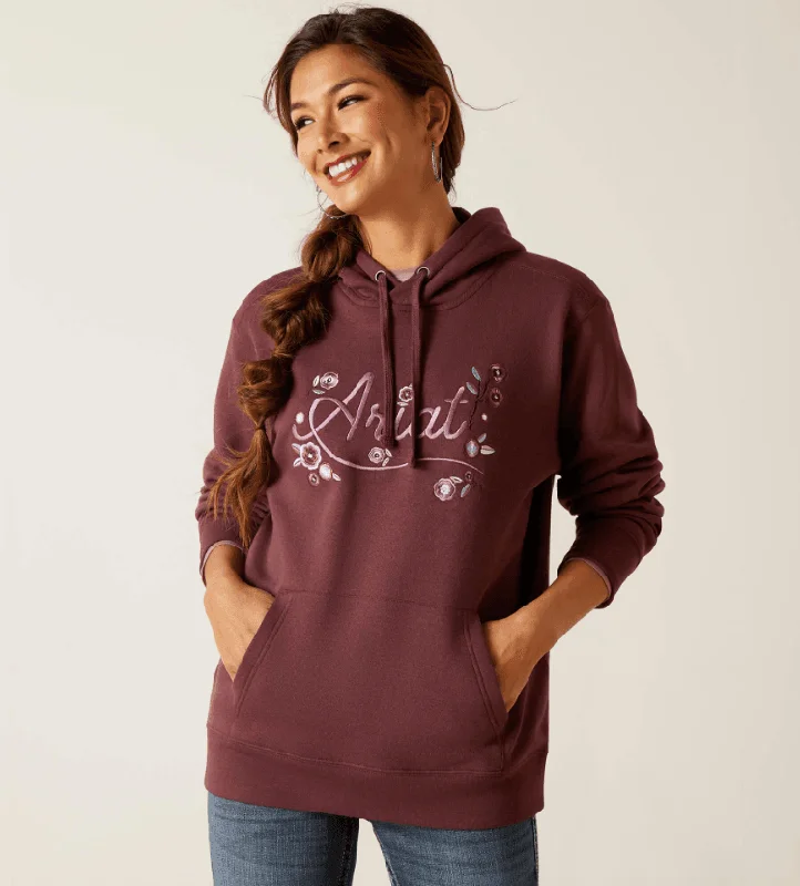 Ariat Women's Clove Brown Stories Hoodie 10047184 Hoodie with Longline Fit Extended Stylish Ariat Women's Clove Brown Stories Hoodie 10047184 Hoodie with Longline Fit Extended Stylish
