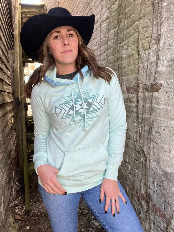 Hooey Women's "Chaparral" Teal Hoodie HH1225TL Hoodie Dress Longline Feminine