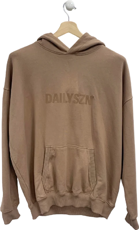 Dailyszn Brown Hoodie UK M Hoodie with Drawcord Adjustable Secure