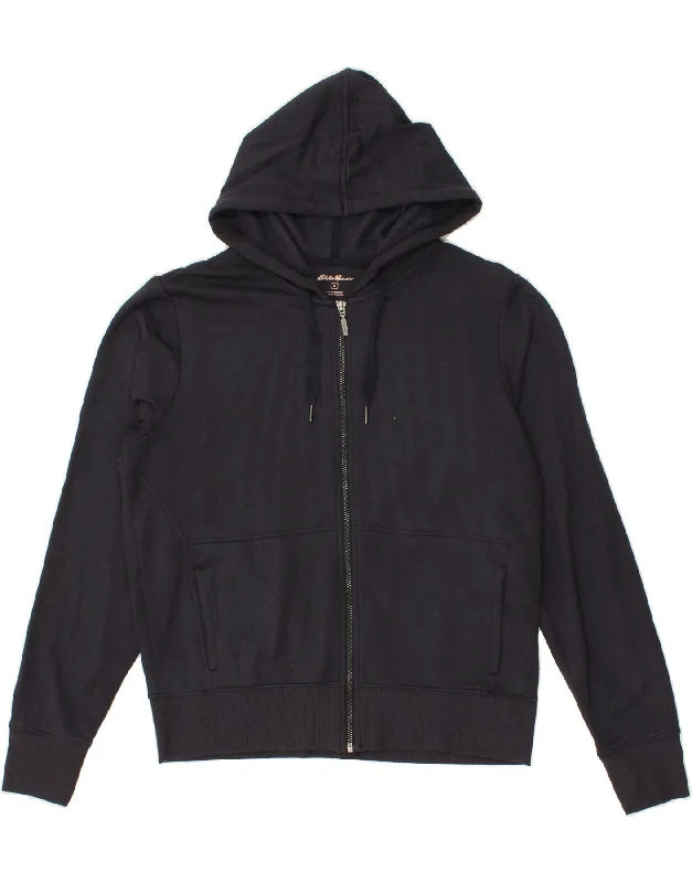 EDDIE BAUER Womens Zip Hoodie Sweater UK 14 Medium Navy Blue Modal Hoodie with Pastel Soft Subtle EDDIE BAUER Womens Zip Hoodie Sweater UK 14 Medium Navy Blue Modal Hoodie with Pastel Soft Subtle