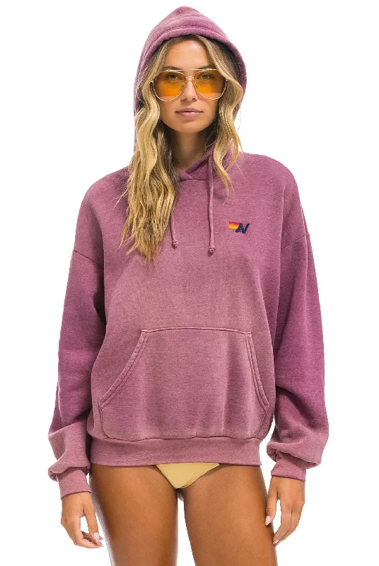 ESSENTIAL RELAXED PULLOVER HOODIE - FADED BERRY Hoodie with Neon Bright Vibrant