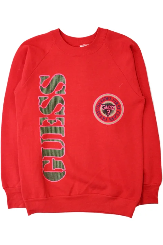 Fruit of the Loom - Guess Sweatshirt Hoodie with Emblem Brand Identity
