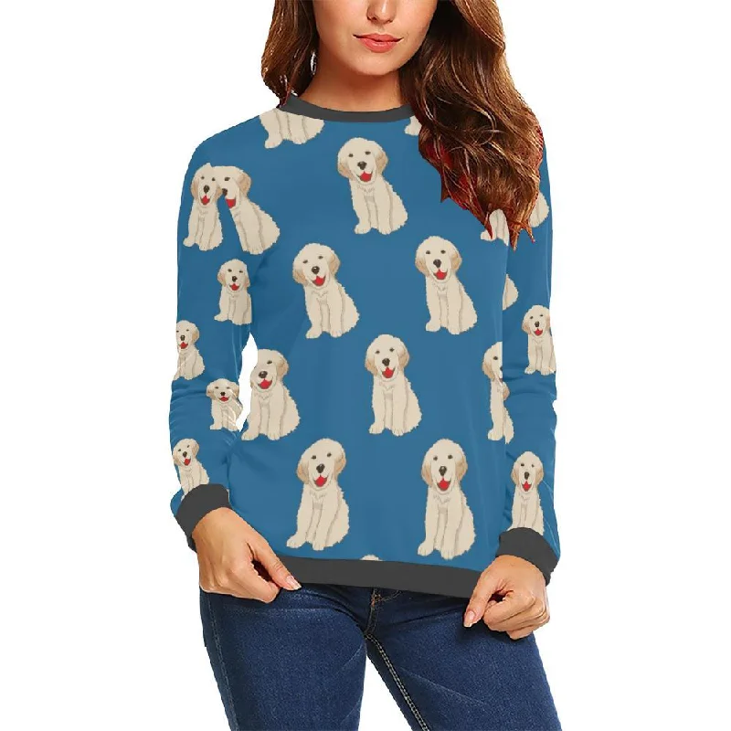 Golden Retriever Print Pattern Women's Sweatshirt Hoodie with Slim Fit Tailored Modern Golden Retriever Print Pattern Women's Sweatshirt Hoodie with Slim Fit Tailored Modern