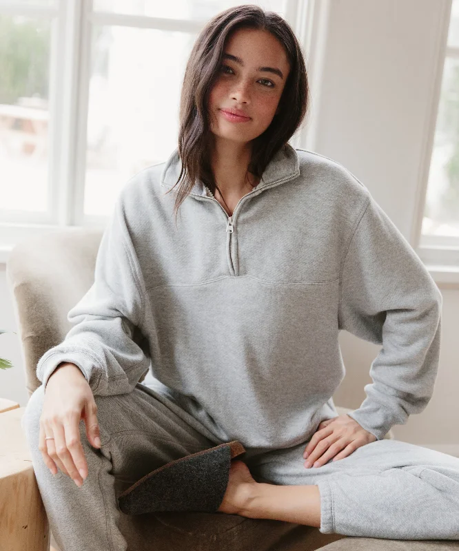 Half Zip Sweatshirt Hoodie with Typography Text Message