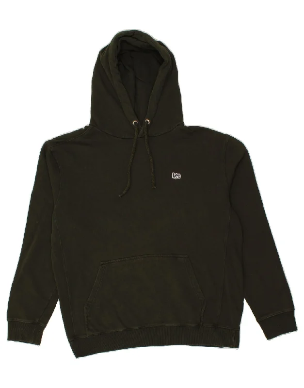 LEE Mens Regular Fit Hoodie Jumper Medium Green Cotton Hoodie with Velcro Closure Adjustable Secure LEE Mens Regular Fit Hoodie Jumper Medium Green Cotton Hoodie with Velcro Closure Adjustable Secure