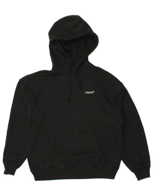LEVI'S Mens Hoodie Jumper Medium Black Cotton Hoodie with Elastic Waist Stretchable Comfortable LEVI'S Mens Hoodie Jumper Medium Black Cotton Hoodie with Elastic Waist Stretchable Comfortable