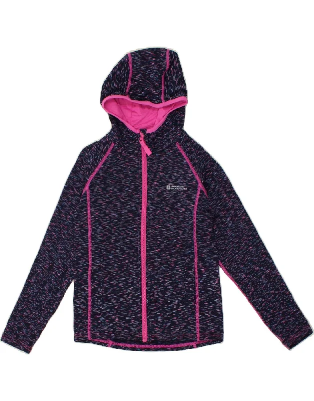 MOUNTAIN WAREHOUSE Girls Zip Hoodie Sweater 9-10 Years Navy Blue Flecked Hoodie with Hem Ribbing Snug Secure MOUNTAIN WAREHOUSE Girls Zip Hoodie Sweater 9-10 Years Navy Blue Flecked Hoodie with Hem Ribbing Snug Secure
