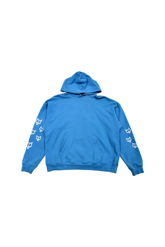 Naked Wolfe - Printed Hoodie Hoodie with Exposed Zipper Edgy Industrial