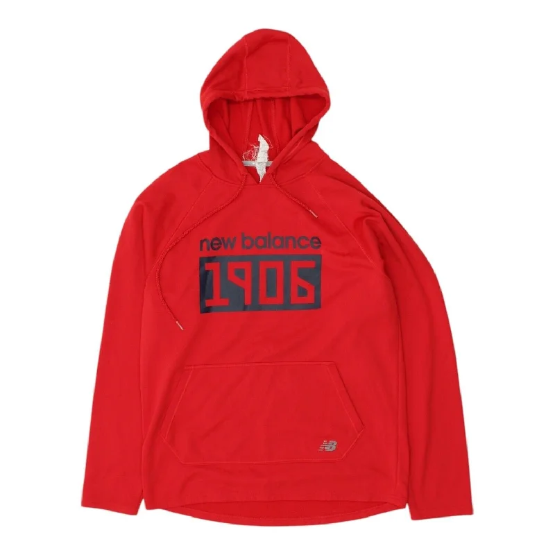 New Balance Mens Red Pullover Hoodie | Sportswear Designer Jumper Hoody VTG Hoodie with Raglan Sleeves Sporty Comfortable New Balance Mens Red Pullover Hoodie | Sportswear Designer Jumper Hoody VTG Hoodie with Raglan Sleeves Sporty Comfortable