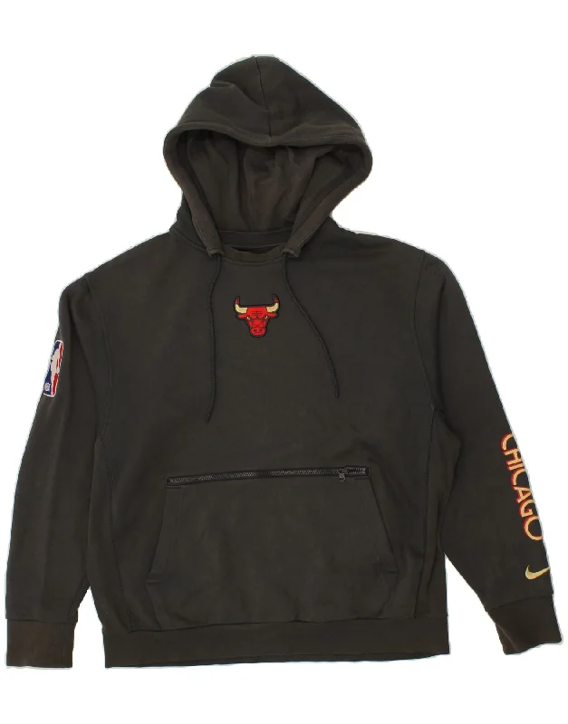 NIKE Mens Chicago Bulls Graphic Hoodie Jumper Large Grey Cotton Hoodie with Tied Waist Feminine Flattering NIKE Mens Chicago Bulls Graphic Hoodie Jumper Large Grey Cotton Hoodie with Tied Waist Feminine Flattering