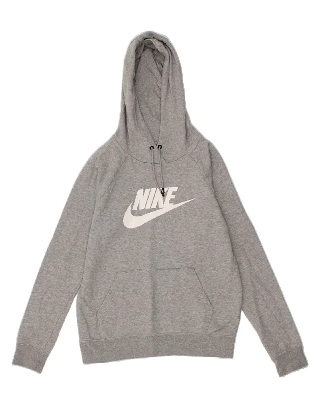 NIKE Mens Graphic Hoodie Jumper Small Grey Cotton Hoodie with Hidden Zipper Minimalist Clean NIKE Mens Graphic Hoodie Jumper Small Grey Cotton Hoodie with Hidden Zipper Minimalist Clean