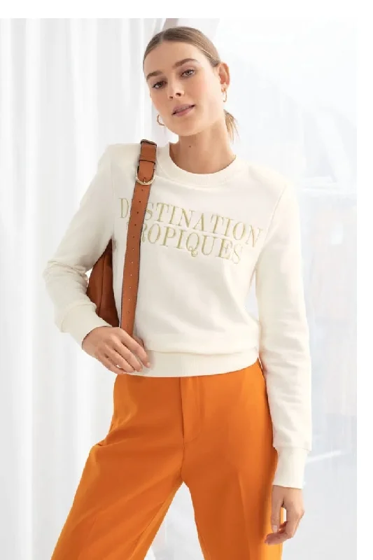 & Other Stories Destination Tropics sweatshirt - size 10 Hoodie with Half-Zip Sporty Casual & Other Stories Destination Tropics sweatshirt - size 10 Hoodie with Half-Zip Sporty Casual