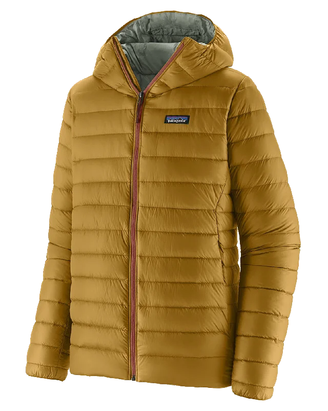 Patagonia Down Sweater Hoodie - Pufferfish Gold Hoodie with Emblem Brand Identity