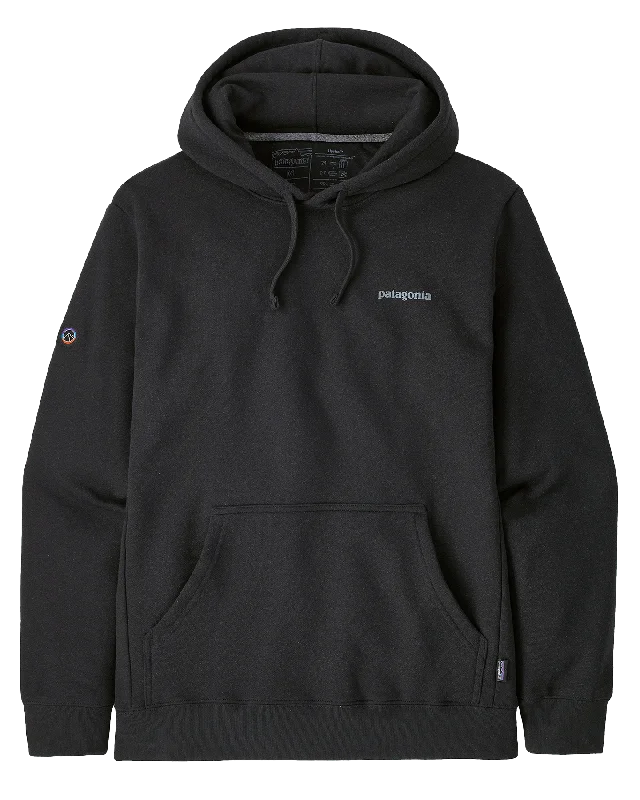 Patagonia Fitz Roy Icon Uprisal Hoodie - Ink Black Hoodie with Stripes Bold Sporty