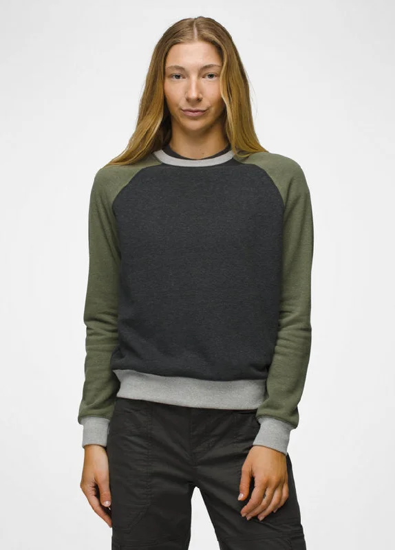 Women's Cozy Up Sweatshirt - Rye Green Block Hoodie with Belted Waist Structured Tailored Women's Cozy Up Sweatshirt - Rye Green Block Hoodie with Belted Waist Structured Tailored