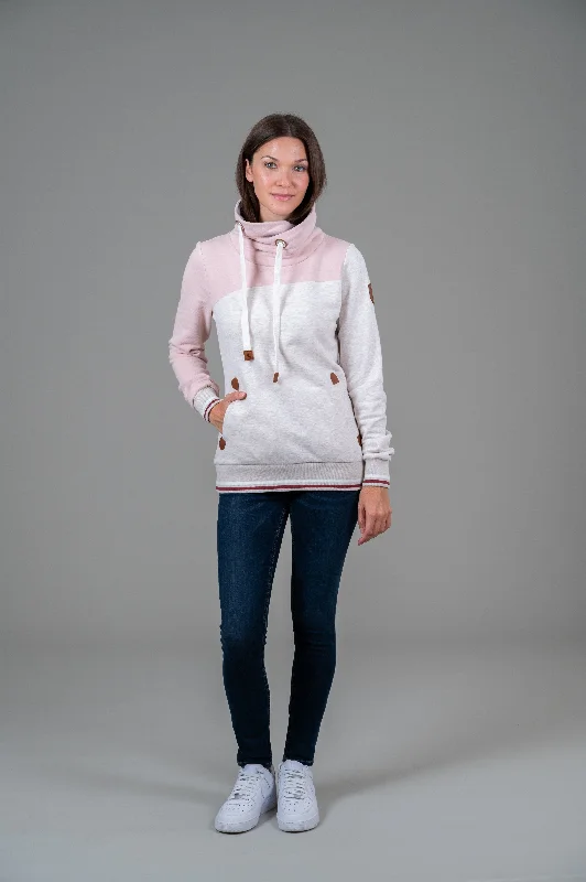 Saffia Sweatshirt Sepia Rose Hoodie with Fur Luxurious Winter