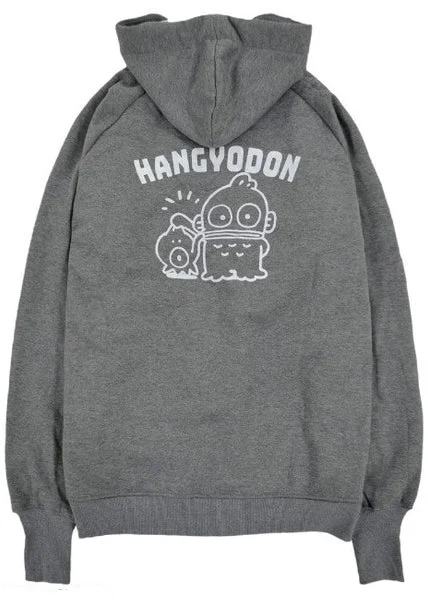 Sanrio Hangyodon Sherpa Zip Up Hoodie Hoodie with Zipper Placket Modern Functional