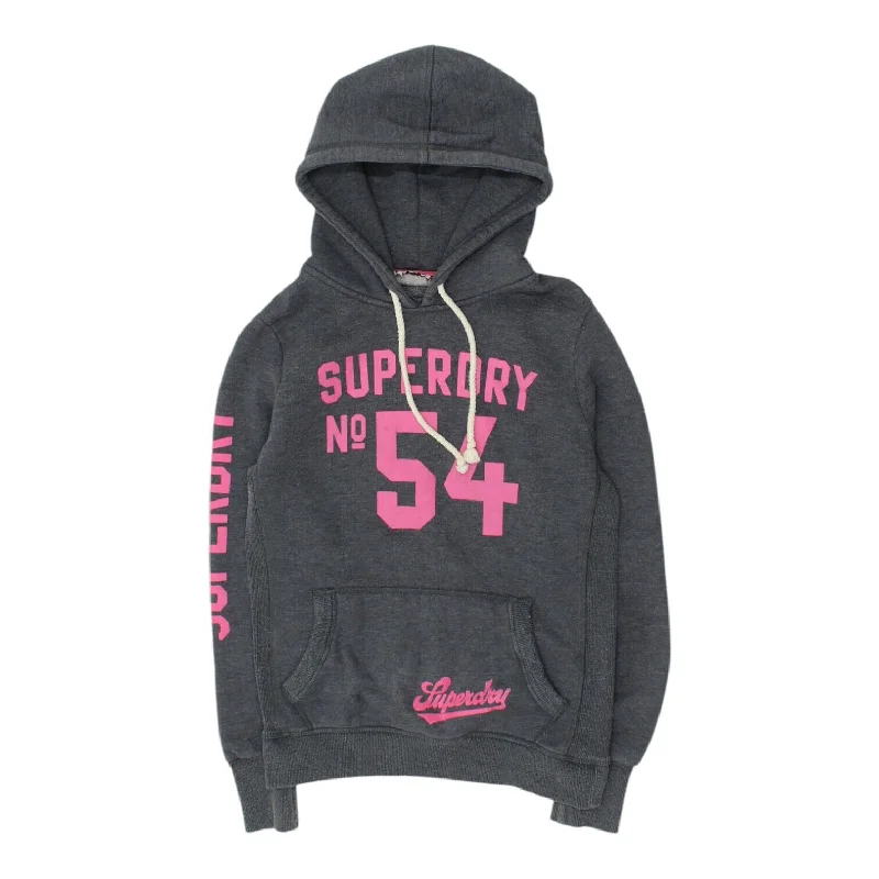 Superdry Womens Grey Pullover Hoodie | Vintage Casual Designer Hoody VTG Hoodie with Earth Tones Natural Calm Superdry Womens Grey Pullover Hoodie | Vintage Casual Designer Hoody VTG Hoodie with Earth Tones Natural Calm