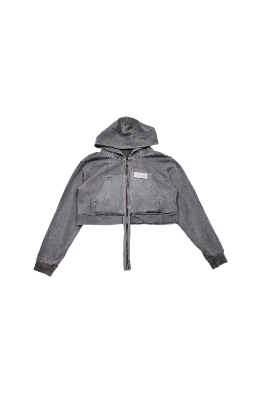 Tenwi - Cropped Hoodie Hoodie with Pastel Soft Subtle