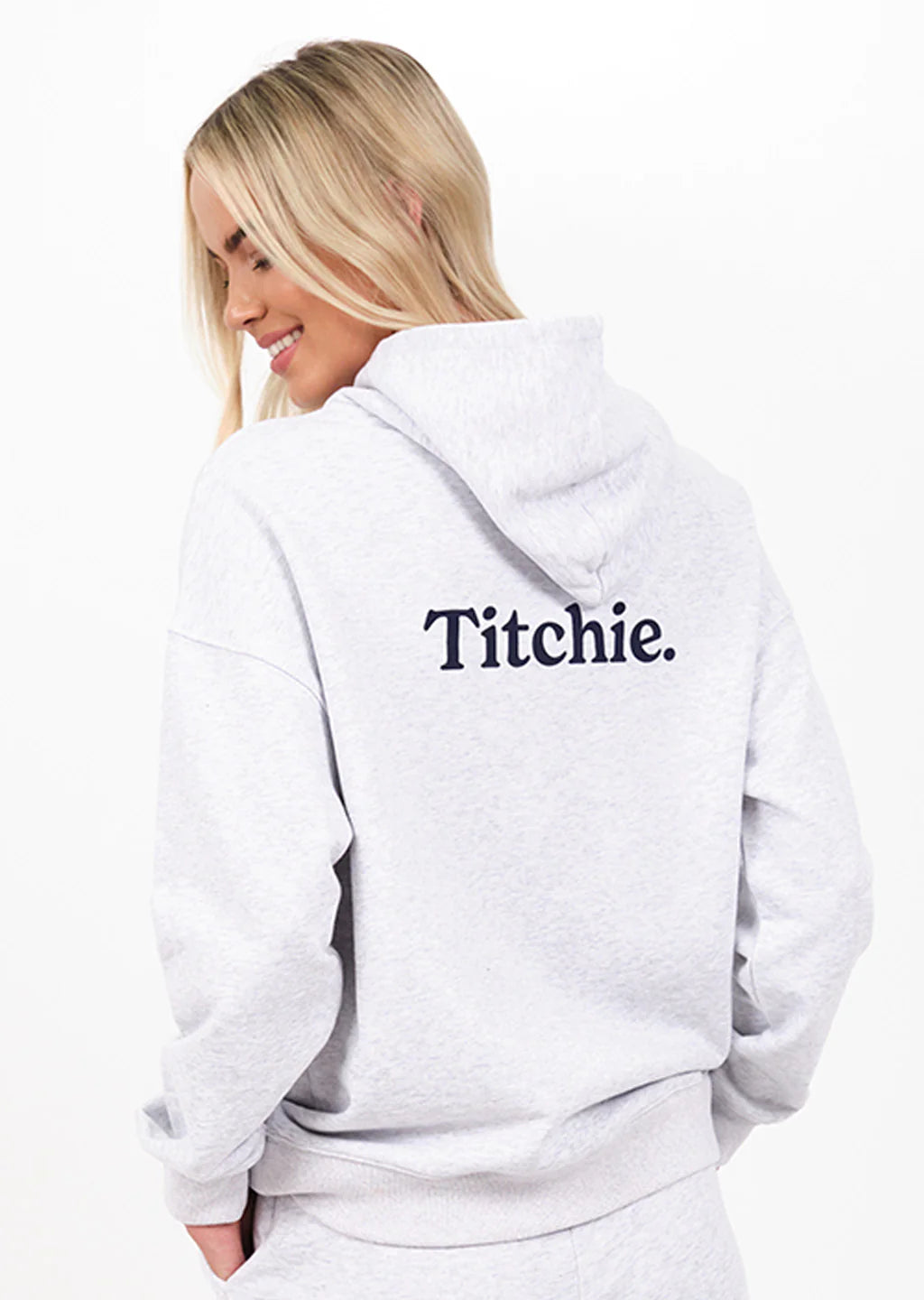 TITCHIE PEACHY HOODIE SNOW Hoodie with Set-In Sleeves Structured Classic