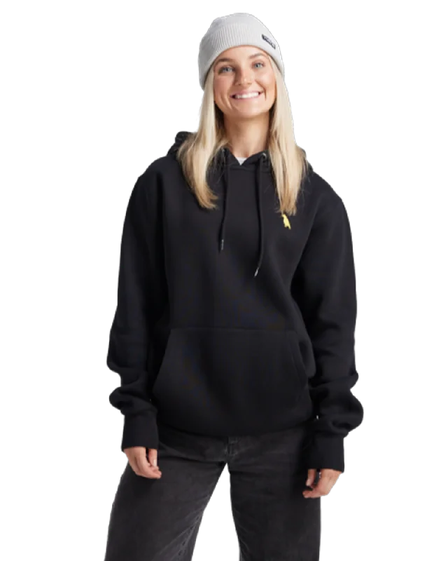 Yuki Threads Relaxed Old Mate Hoodie - Black Hoodie with Pocket Utility Practical
