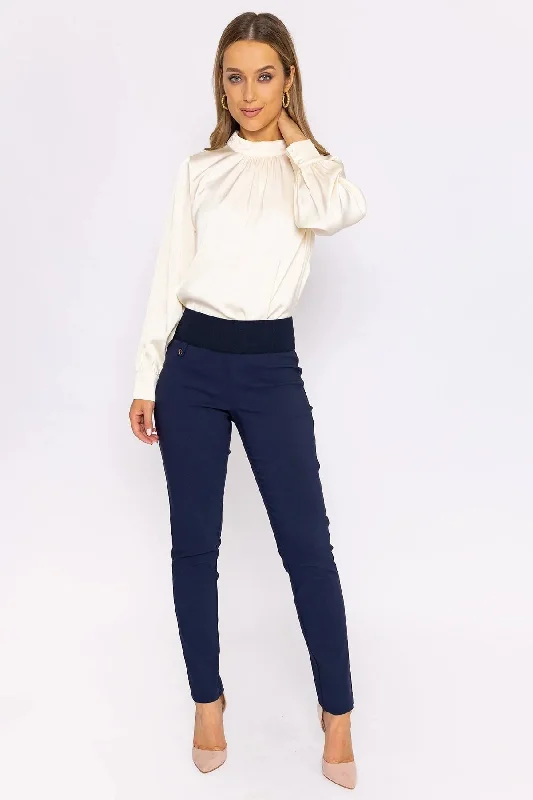 Bengaline Pant in Navy Trendy Tapered Pants