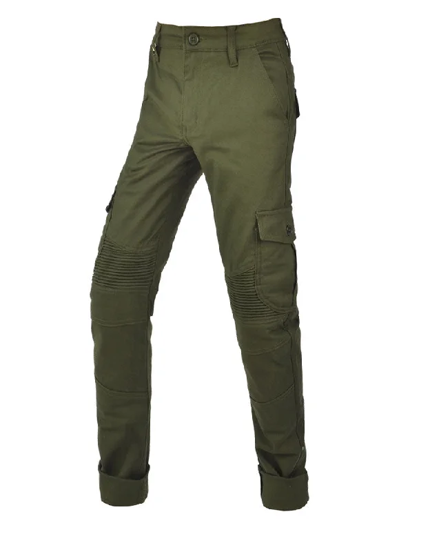 ByCity Mixed Slim  III Ladies Motorcycle Cargo Pants  - Green Relaxed Lounge Trousers