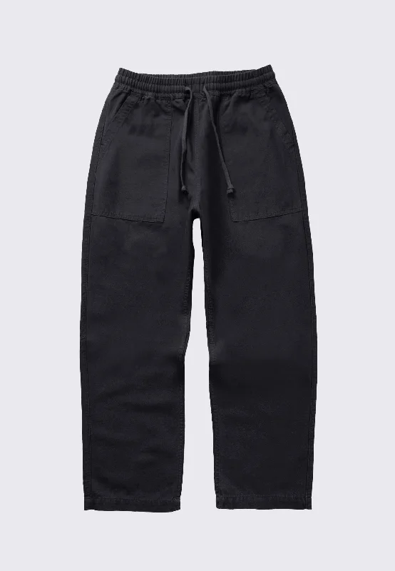 Canvas Chef Pant - Black Comfy High-Waist Jeans