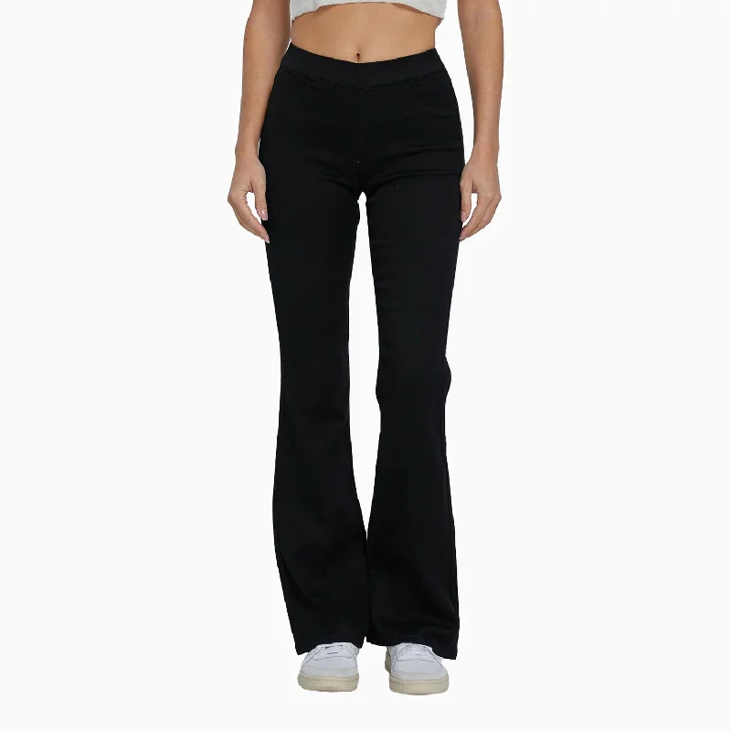 Women's Mid Rise Flare Denim Pant Stylish Casual Pants