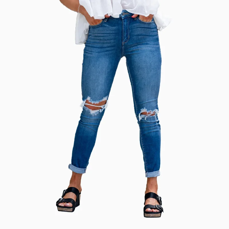 Women's Twin Falls High Rise Cuffed Skinny Pant Classic Stretch Pants