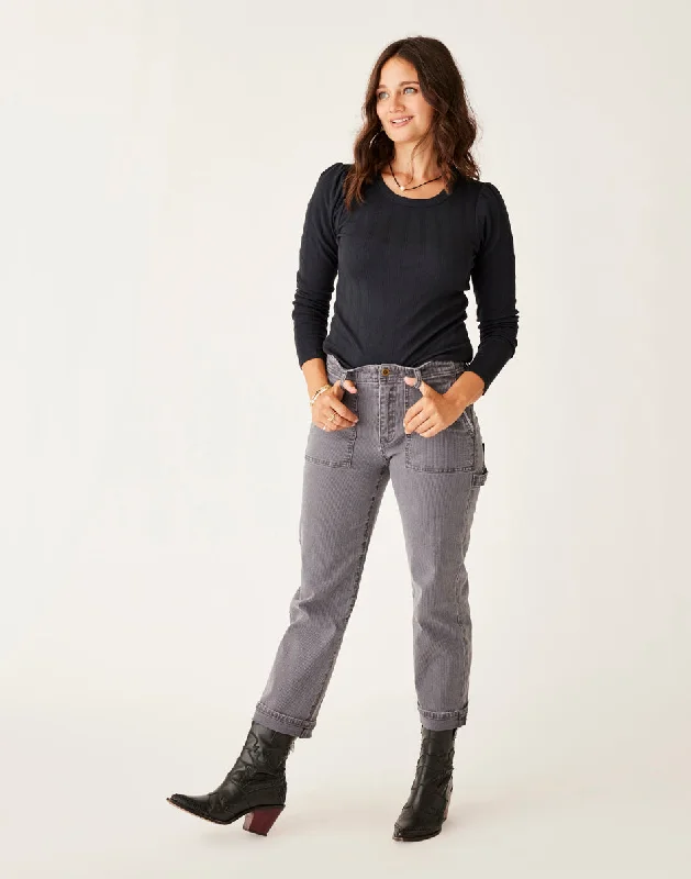 Corey Pant: Pewter Overdye Modern Stretch Trousers