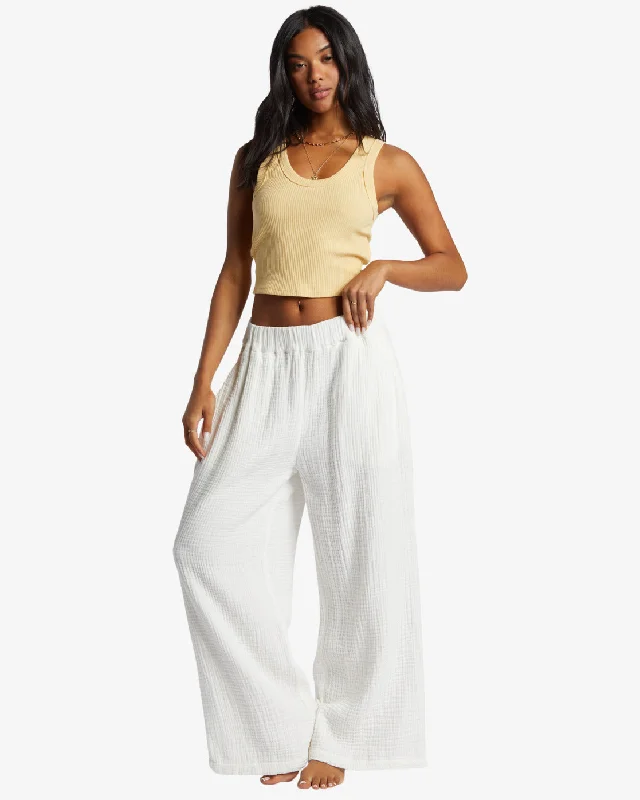 Follow Me Pant 2 Pants - Salt Crystal Trendy Velvet Pants