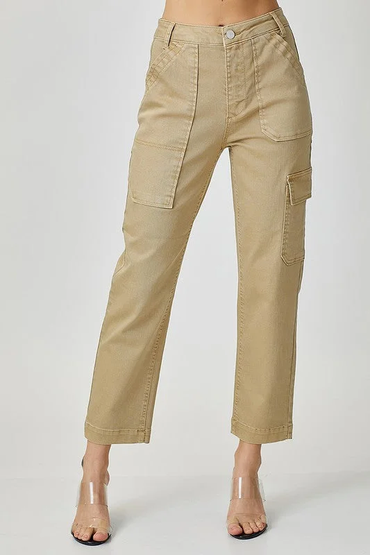 High Rise Cargo Boyfriend Pant Trendy Printed Pants