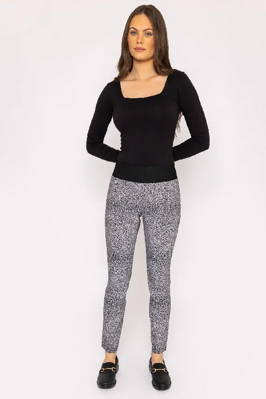 Jacquard Pant in Animal Print Classic Straight Pants