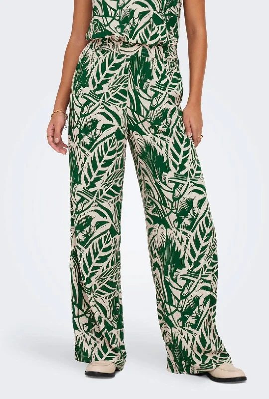 JDY NILE AOP HW WIDE PANT Trendy Tapered Pants