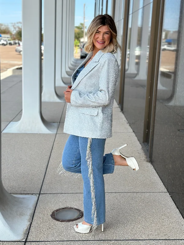Let's Party Fringe Denim Pants Comfy Cargo Trousers