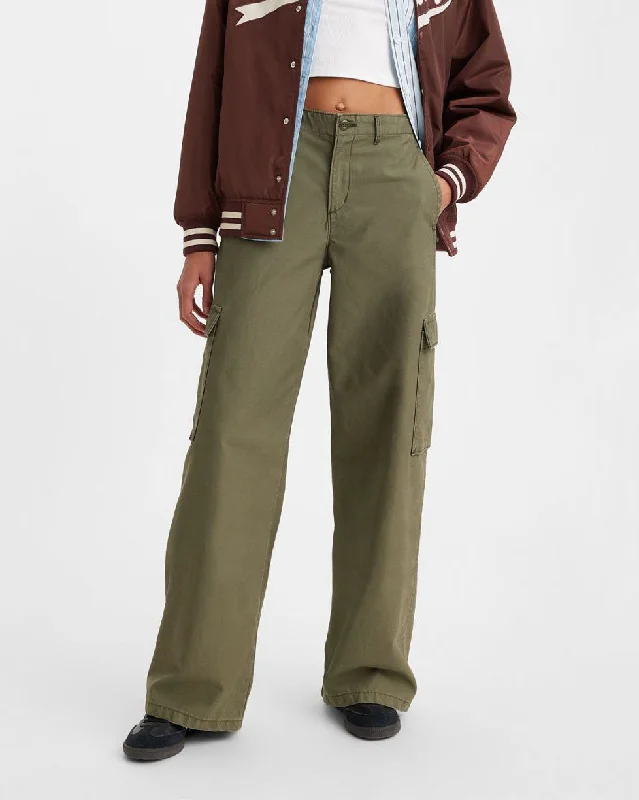 Levi's® Womens Baggy Cargo Pants - Olive Night Comfy Athletic Pants