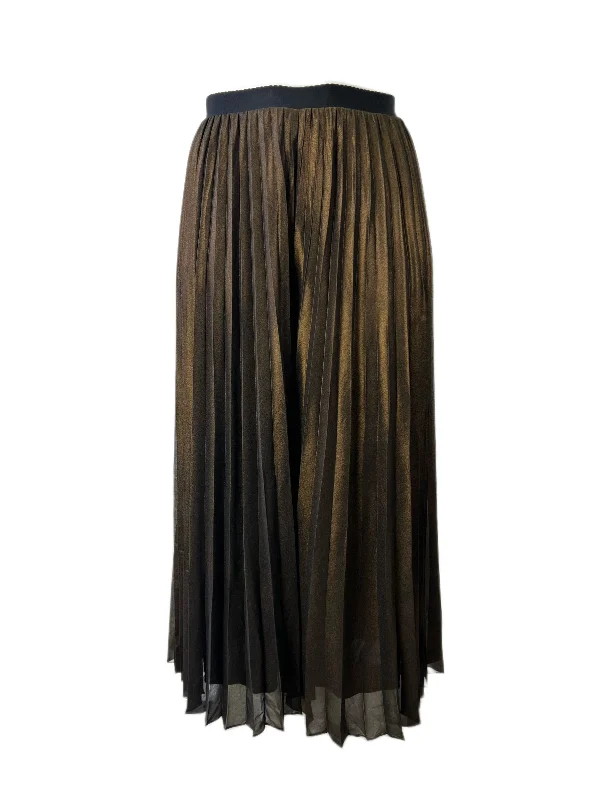 Marina Rinaldi Women's Brown Rendita Pleated Wide Leg Pants NWT Chic Checkered Pants