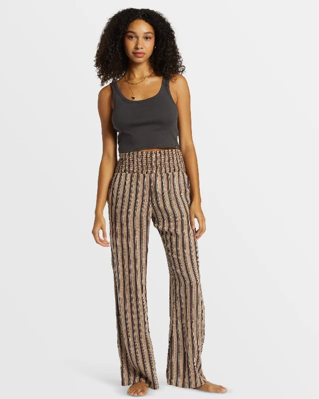 New Waves 2 Elastic Waist Pants - Kona Relaxed Casual Leggings