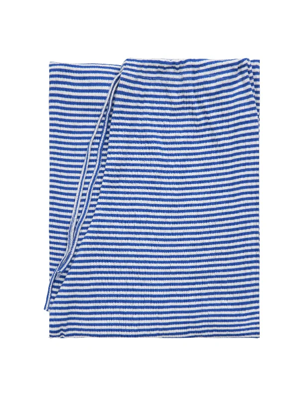 NPS Nova Pants Fine Stripe, Klein/Ecru Trendy Tapered Pants