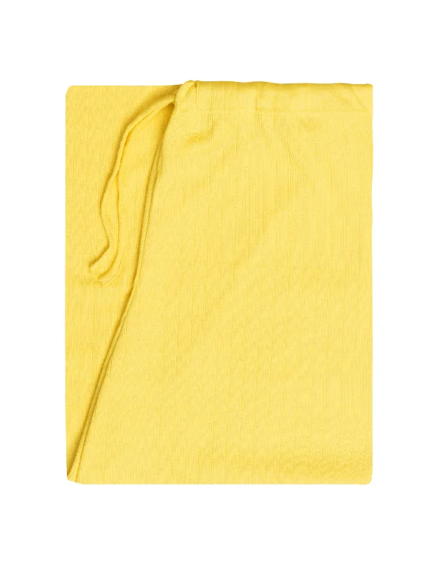 NPS Nova Pants Solid Colour, Lemon Stylish Elastic Waist Pants