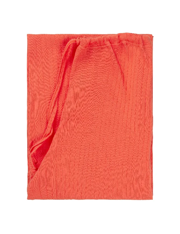 NPS Nova Pants Solid Colour, Orange Trendy Velvet Pants