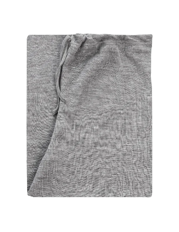 NPS Nova Pants Wool, Grey Melange Chic Faux Leather Pants