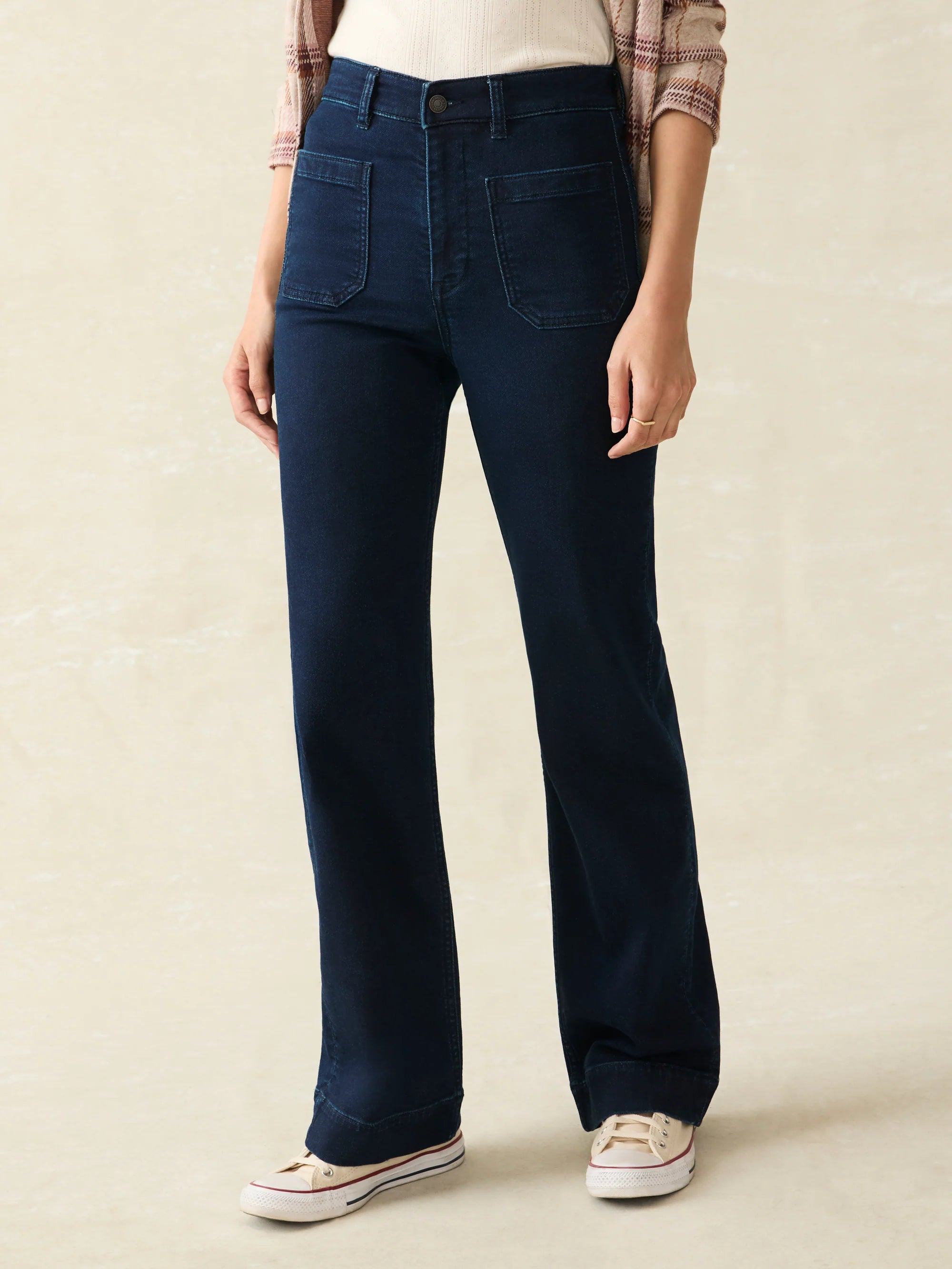 Faherty Stretch Terry Patch Pocket Pant- Clermont Comfortable Jogger Trousers