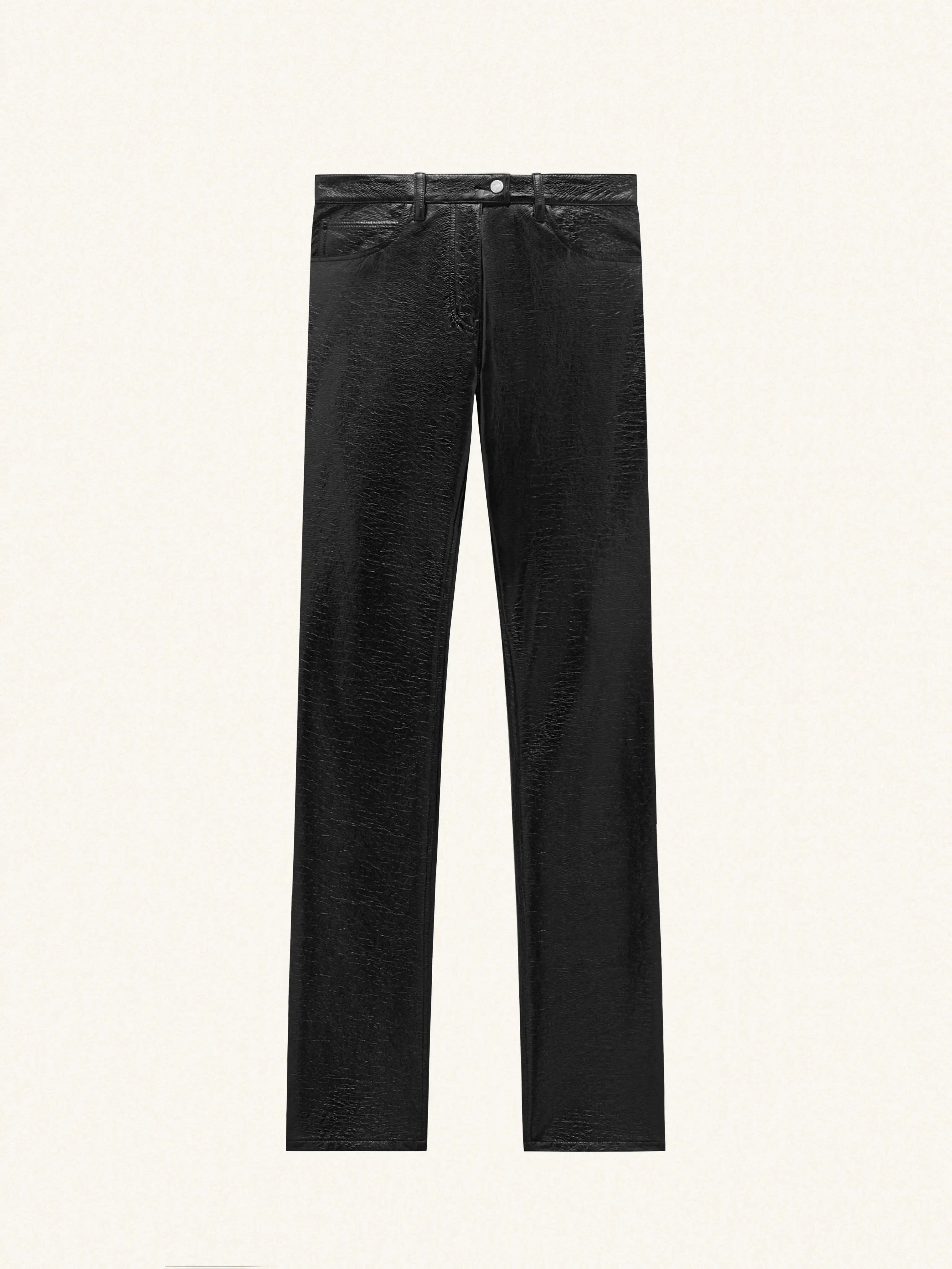 Pants Reedition 5 Pocket Vinyl Black Stylish Harem Pants