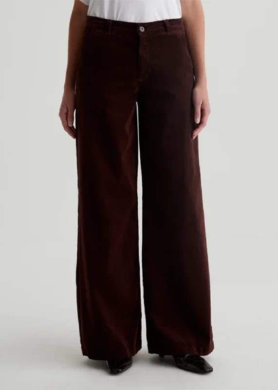 Stella Mid Rise Corduroy Palazzo Pant Lightweight Jogger Pants
