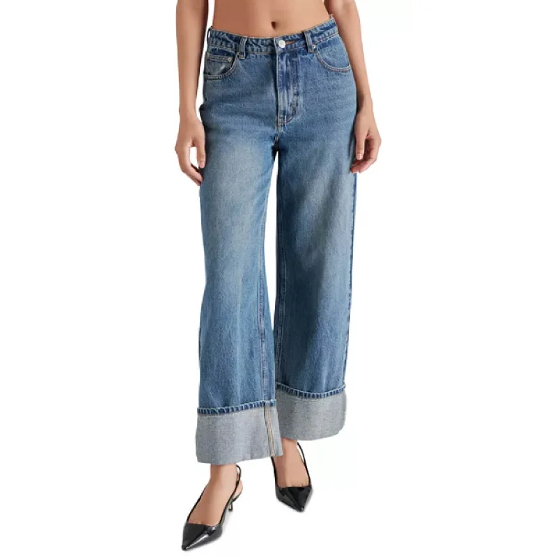 Steve Madden Noelie Wide Leg Denim Pants Soft Stretch Leggings