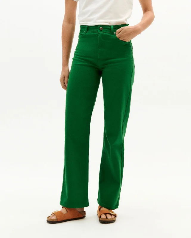 Theresa Pants Green Relaxed Lounge Trousers