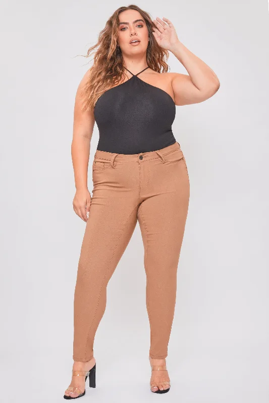 Women´s Plus Hyperstretch Skinny Pant, Almond Trendy Work Pants